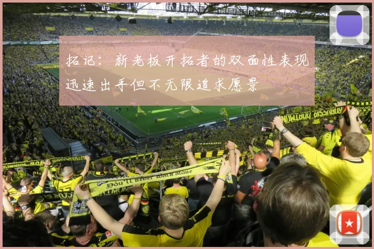 拓记：新老板开拓者的双面性表现迅速出手但不无限追求愿景